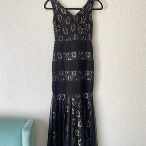 Candalite Black and Gold Dinner Dress